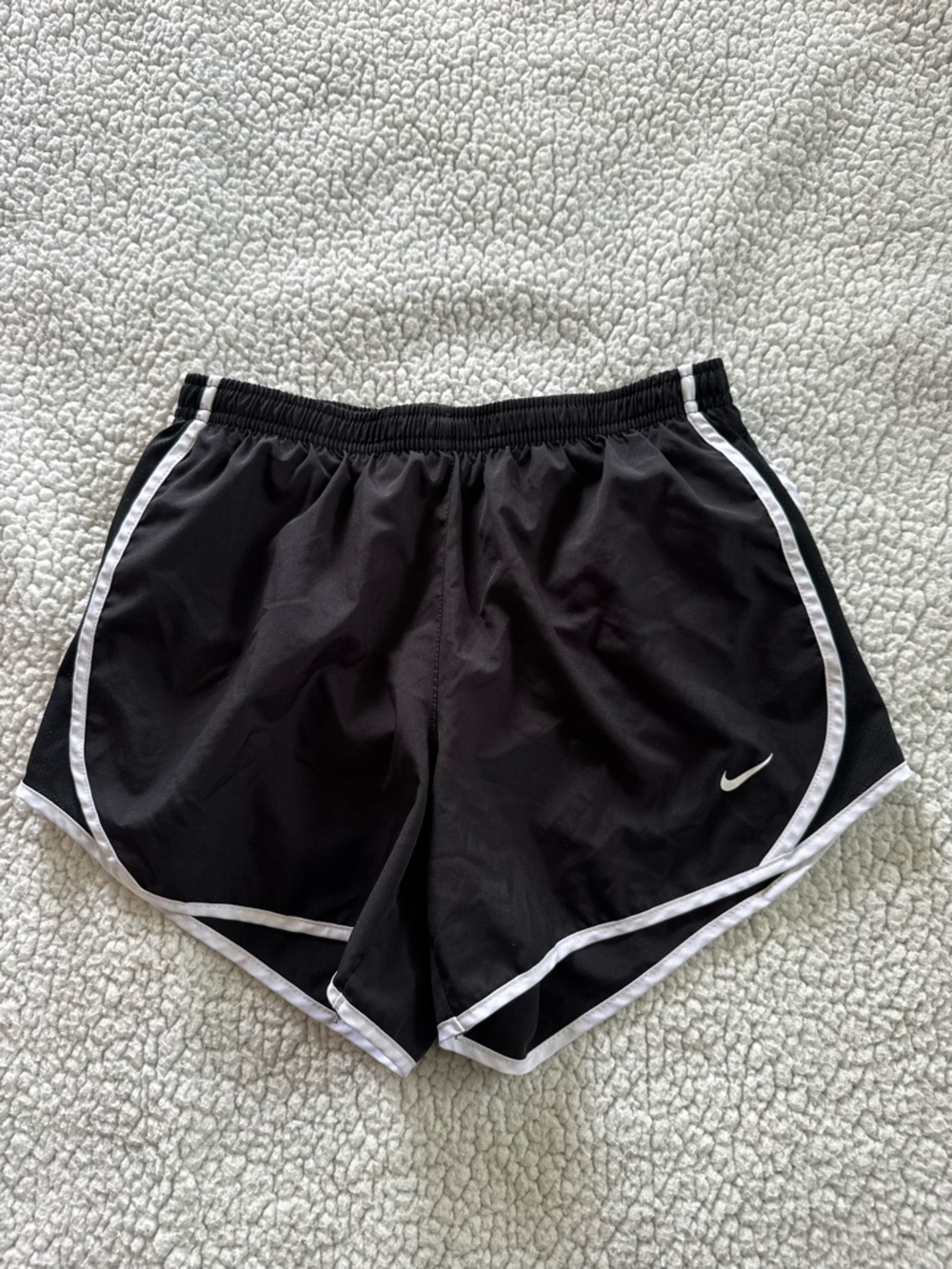 Nike Black Athletic Shorts with White Trim